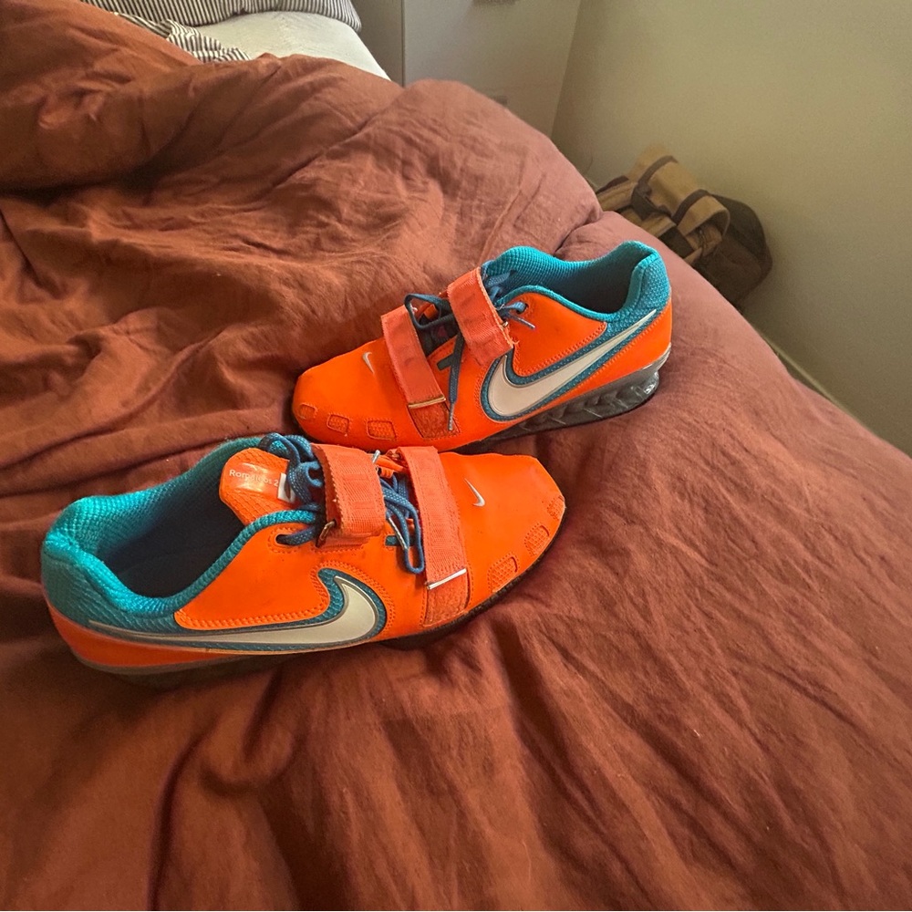 Nike Romaleos 2 Orange and Blue Shoes
